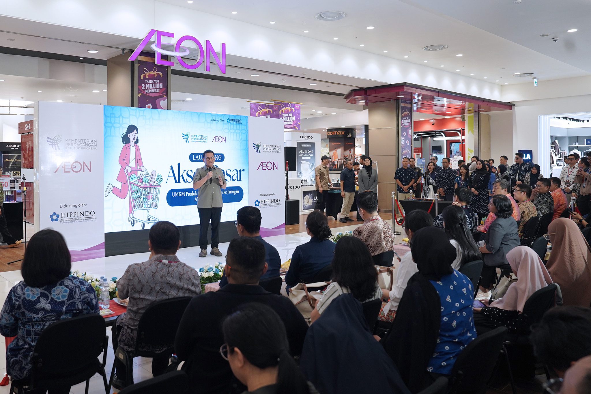 Launching Akses Pasar Produk UMKM Pangan Kemasan ke Ritel AEON Indonesia